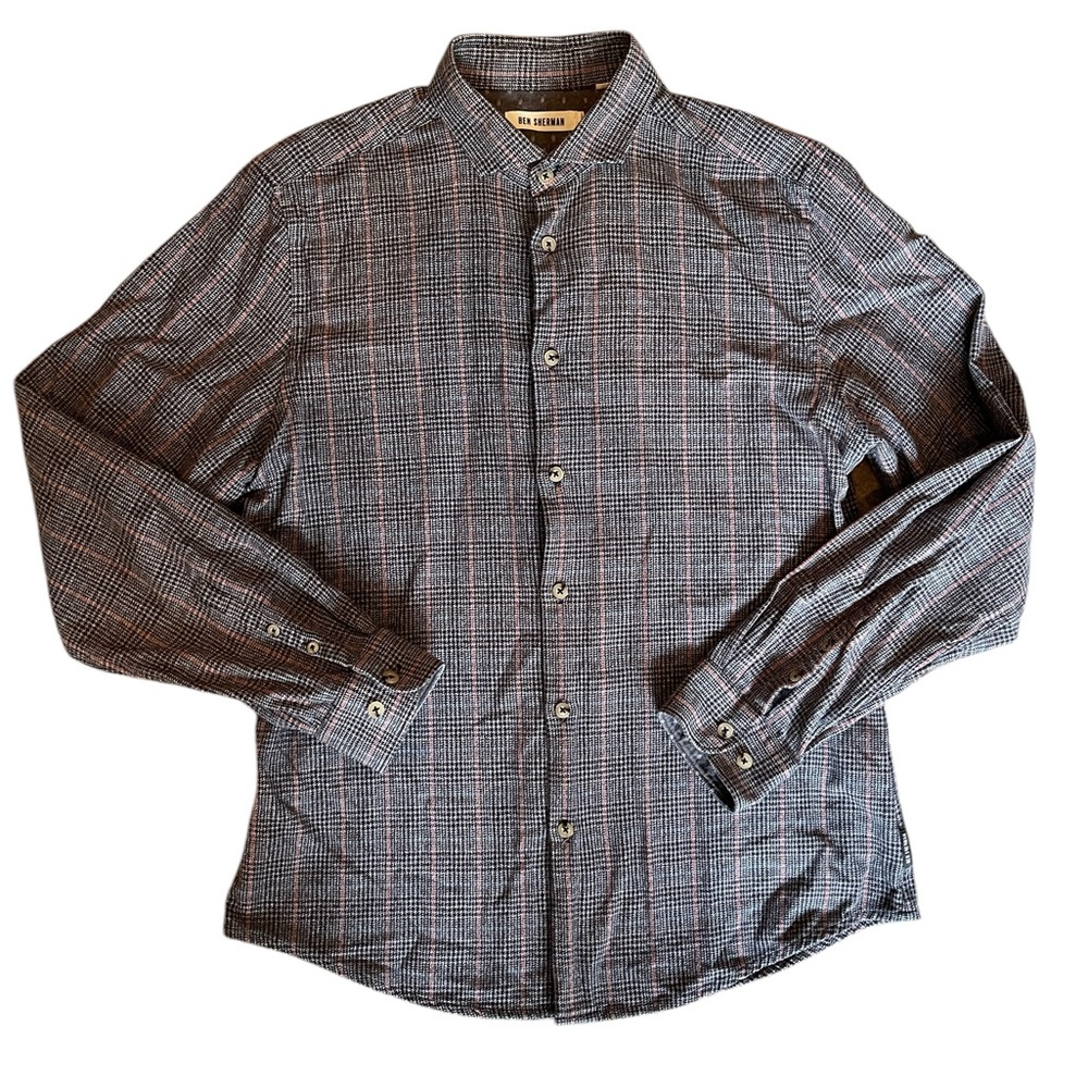 Ben Sherman Plaid Men’s Dress Shirt - large